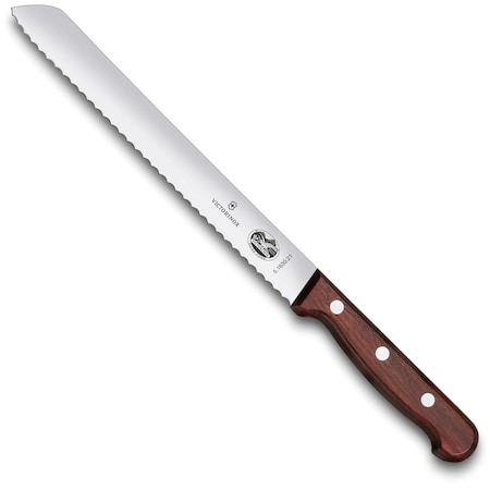 Swiss Army Brands 40049 Kitchen Wood Bread 8In Serrated, Slant-Tip Blade, 1In Width At Handle Wood *Net* VIC-5.1630.21